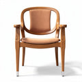 Wooden armchair with upholstered seat and backrest for living room use 80 x 70 x 85cm